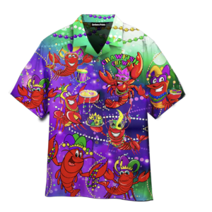 Mardi Gras Crawfish Crew Purple Aloha Hawaiian Shirts For Men And For Women WT1614