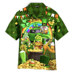 St. Patrick's Day Shamrockin' With My Gnomies Aloha Hawaiian Shirts For Men and For Women